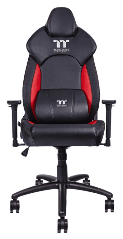 Thermaltake GGC-VCO-BRLWDS-01 silla para videojuegos Butaca para jugar Asiento acolchado Negro, Rojo