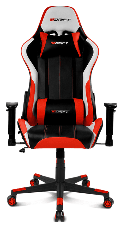 DRIFT DR175 Silla para videojuegos universal Asiento acolchado Negro, Rojo, Blanco