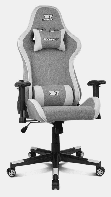 DRIFT DR90 PRO Silla para videojuegos de PC Asiento acolchado Gris, Blanco