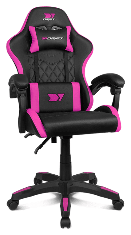 DRIFT DR35 Silla para videojuegos de PC Asiento acolchado Negro, Rosa