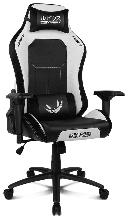DRIFT DR250RUW silla para videojuegos Butaca para jugar Asiento acolchado Negro, Blanco