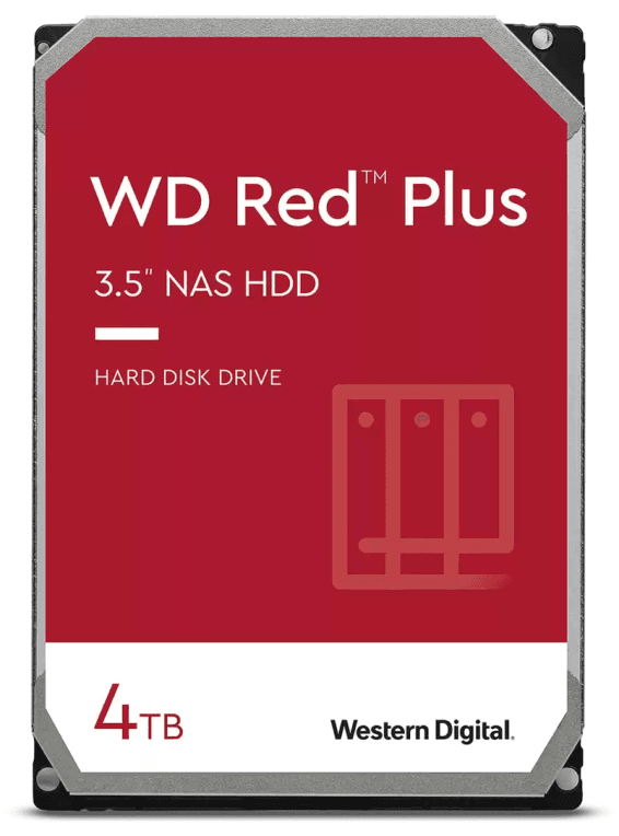 Western Digital Red Plus disco duro interno 4 TB 5400 RPM 256 MB 3.5" Serial ATA III