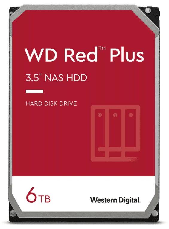 Western Digital Red Plus disco duro interno 6 TB 5400 RPM 256 MB 3.5" Serial ATA III