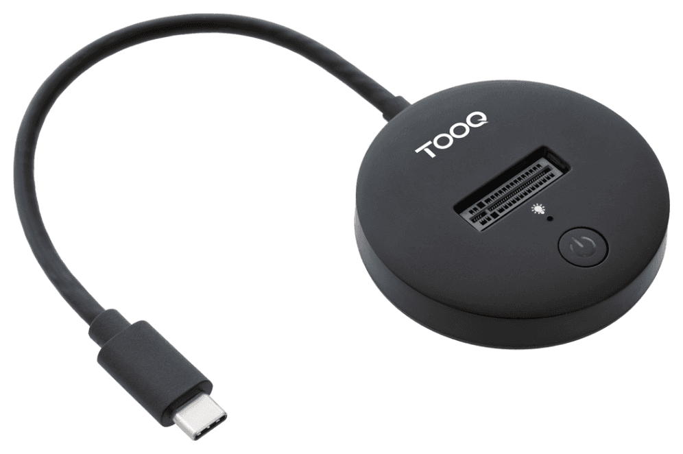 TooQ Docking Station USB-C 3.2 Gen 2x1 para SSD M.2 NVMe PICe, Negra
