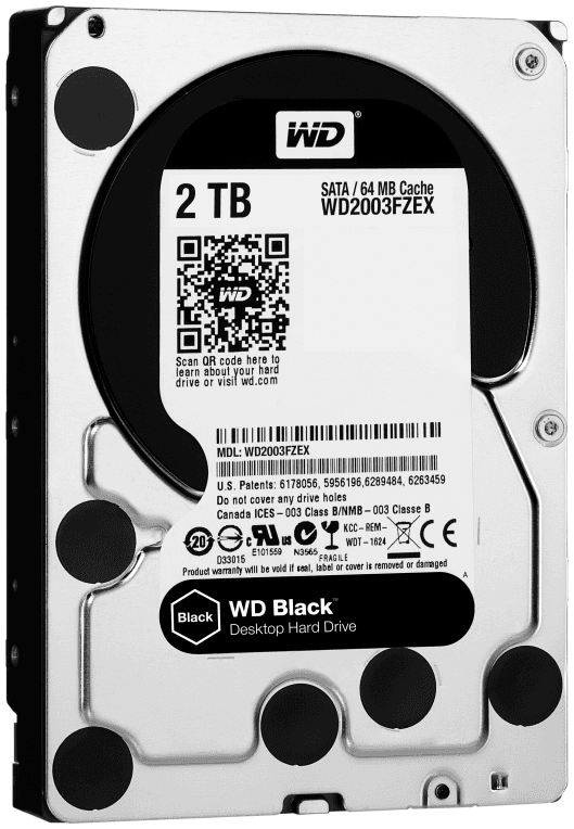 Western Digital WD_BLACK Black disco duro interno 2 TB 7200 RPM 64 MB 3.5" Serial ATA III