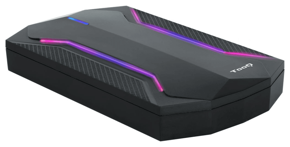 TooQ TQE-2599RGB caja para disco duro externo Carcasa de disco duro/SSD Negro 2.5"