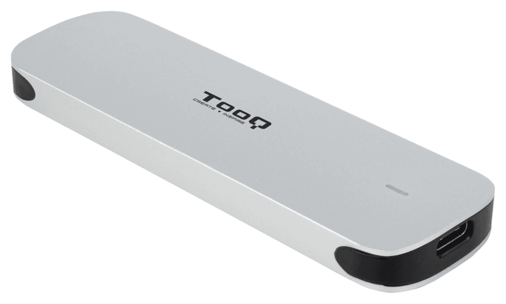 TooQ Caja Externa para SSD M.2 NGFF, Plata