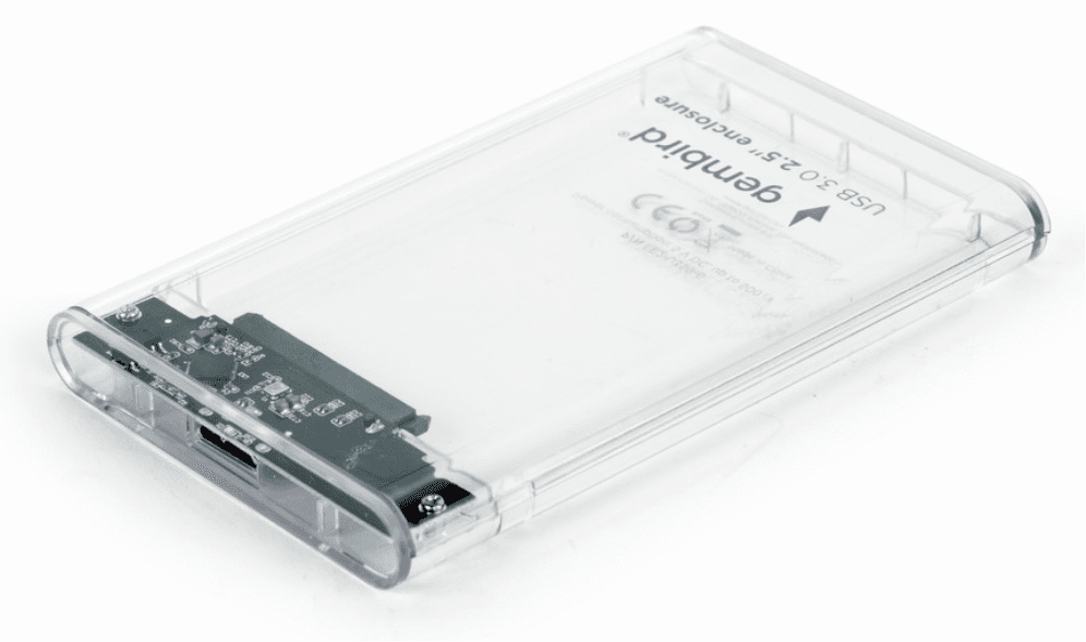 Gembird EE2-U3S9-6 caja para disco duro externo Caja de disco duro (HDD) Transparente 2.5"