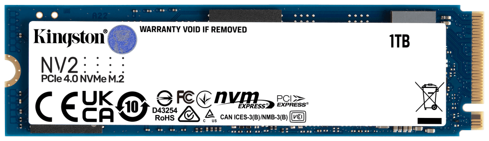 Kingston Technology NV2 1 TB M.2 PCI Express 4.0 NVMe 3D NAND