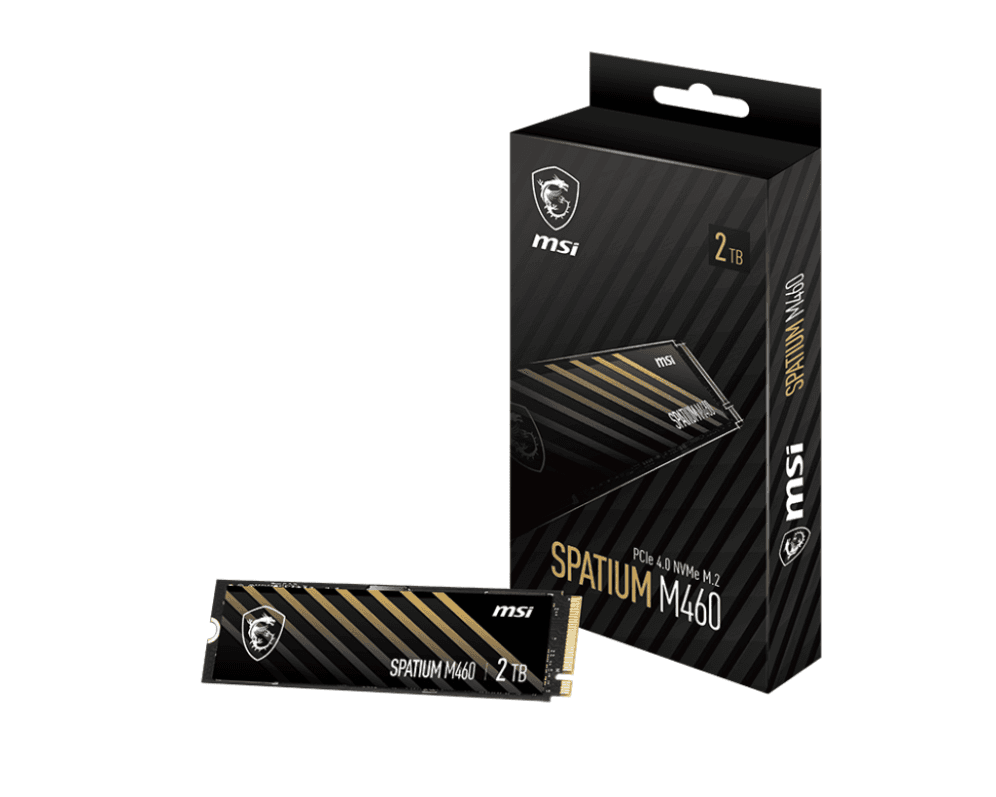 MSI Spatium M460 PCIe 4.0 NVMe M.2 1 TB PCI Express 4.0 3D NAND