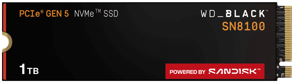 Western Digital Black WD_BLACK SN8100 NVMe 1 TB M.2 PCI Express 5.0 TLC 3D NAND