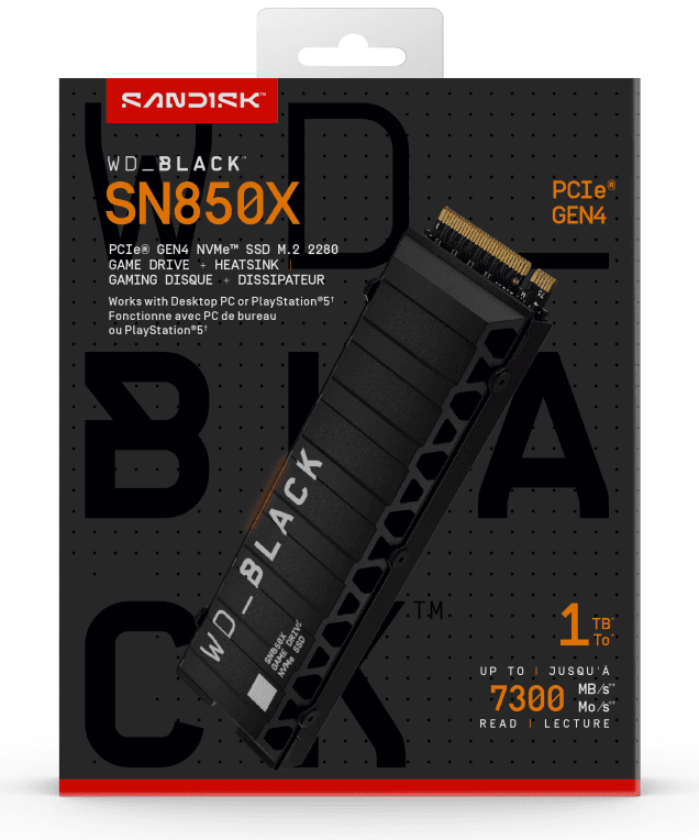 Western Digital Black WD_BLACK SN850X NVMe 1 TB M.2 PCI Express 4.0