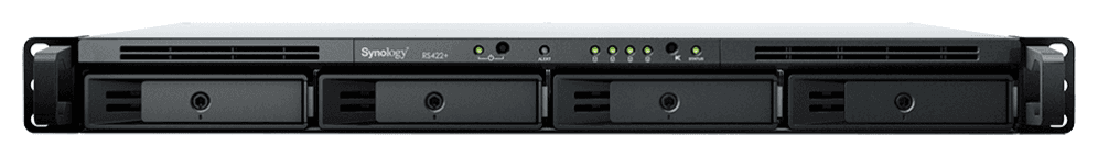 Synology RackStation RS422+ servidor de almacenamiento NAS Bastidor (1U) Ryzen Embedded R1600 2 GB DDR4 DSM Negro