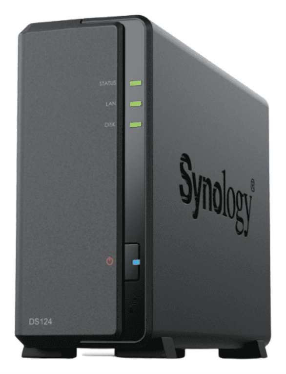 Synology DiskStation DS124 servidor de almacenamiento NAS Escritorio Realtek RTD1619B 1 GB DDR4 0 TB DiskStation Manager Negro