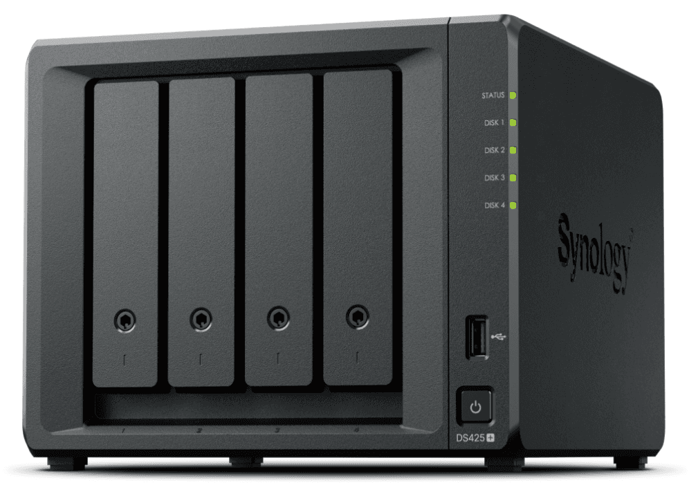 Synology DiskStation DS425+ servidor de almacenamiento NAS Intel® Celeron® J4125 2 GB DDR4 0 TB Negro