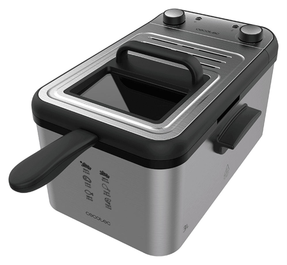 Cecotec CleanFry Infinity 3000 Sencillo 3 L Independiente 2400 W Freidora Acero inoxidable