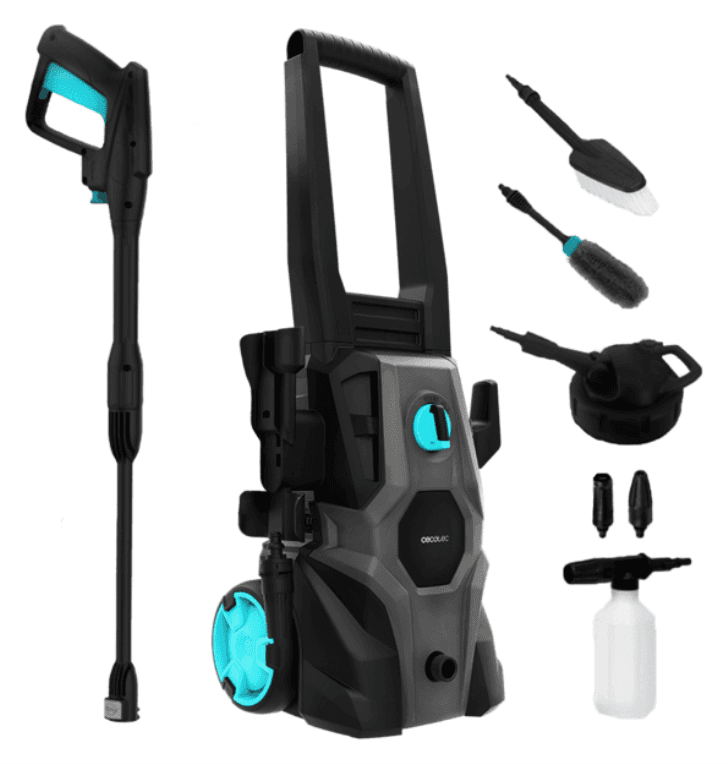 Cecotec 08137 Limpiadora de alta presión o Hidrolimpiadora Vertical Eléctrico 468 l/h 1600 W Negro, Gris