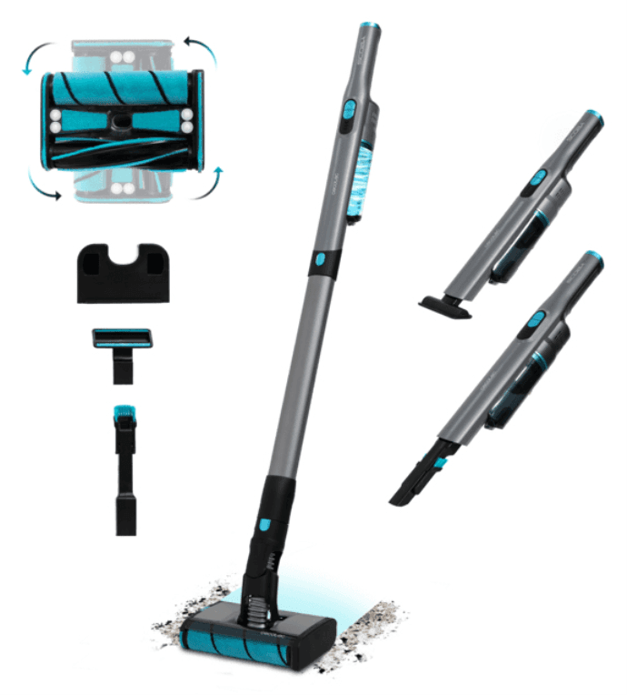 Cecotec Scoba 2100 Twice Aspiradora vertical Batería Secar Ciclónico Sin bolsa 210 W Negro, Azul