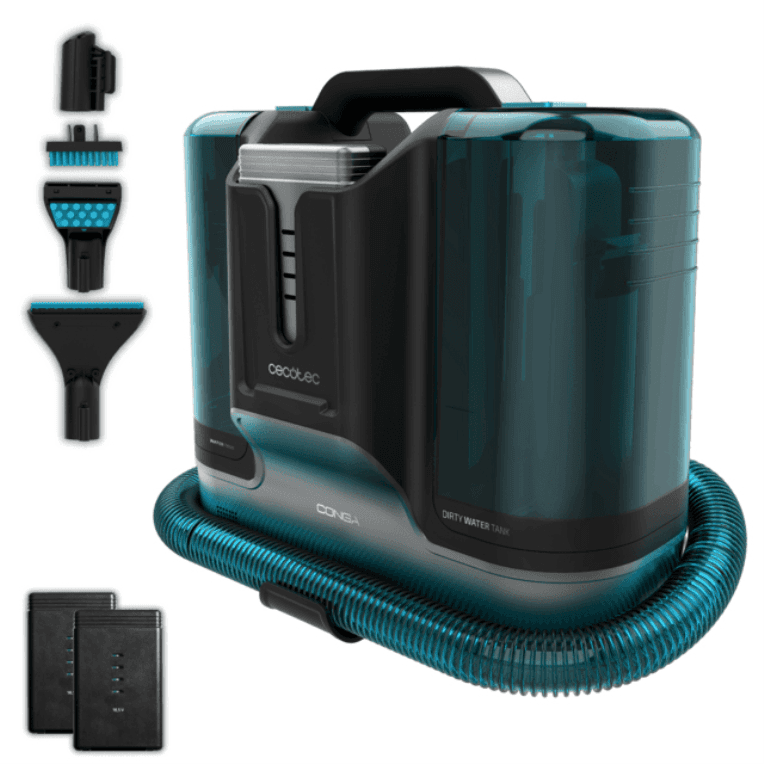 Cecotec 08666 máquina de limpieza de alfombras De mano Seca y húmeda Negro, Azul