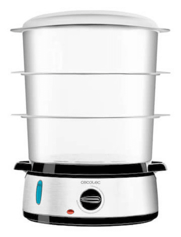 Cecotec Vapovita 3000 Inox vaporizador Independiente 800 W Negro, Acero inoxidable, Transparente
