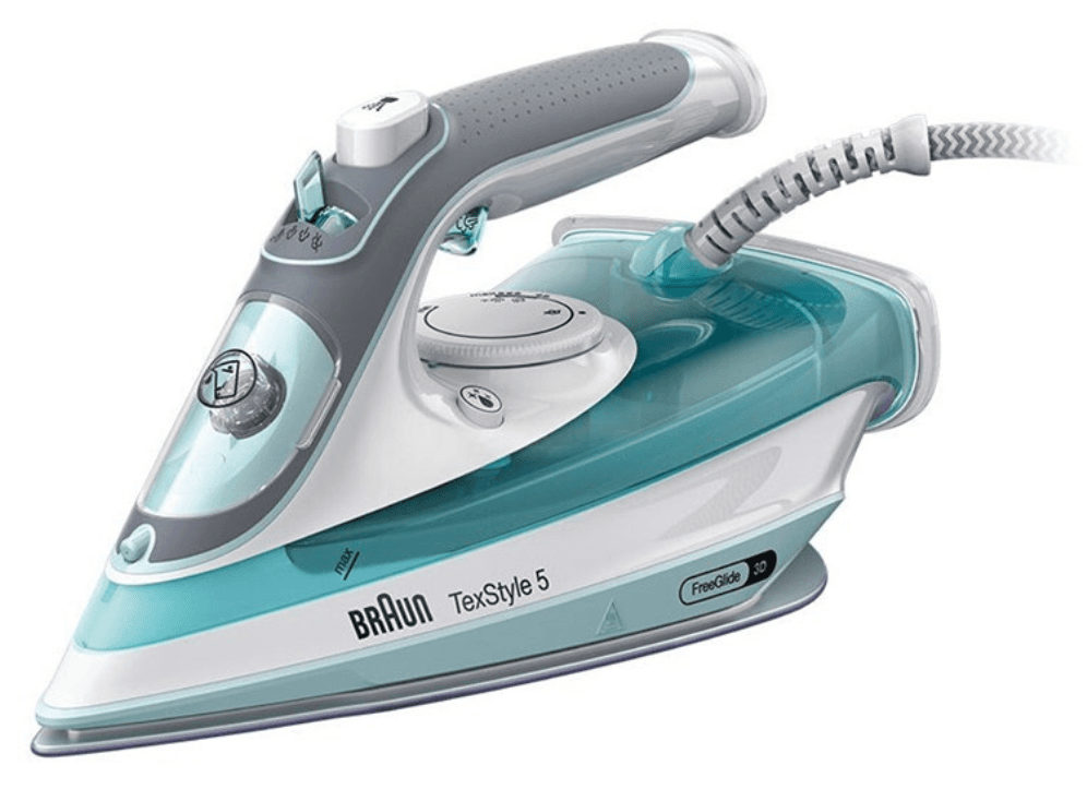 Braun TexStyle 3 SI 5017 GR Plancha a vapor Suela de cerámica 2700 W Gris, Turquesa, Blanco