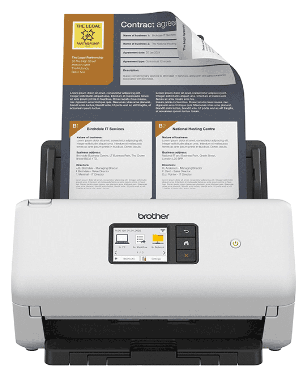 Brother ADS-4550W Escáner con alimentador automático de documentos (ADF) 600 x 600 DPI Negro, Blanco