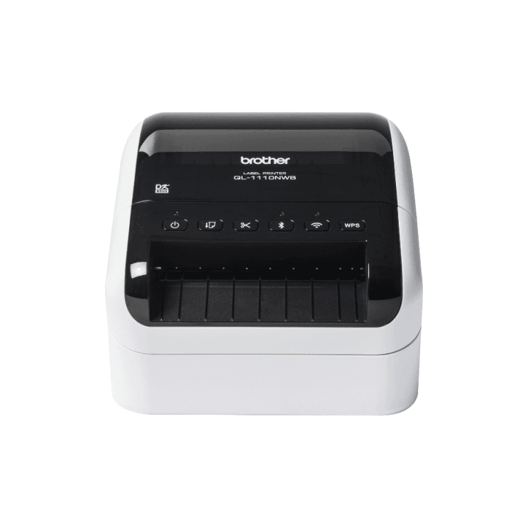 Brother QL-1110NWB impresora de etiquetas Térmica directa 300 x 300 DPI 110 mm/s Inalámbrico y alámbrico Ethernet DK Wifi Bluetooth