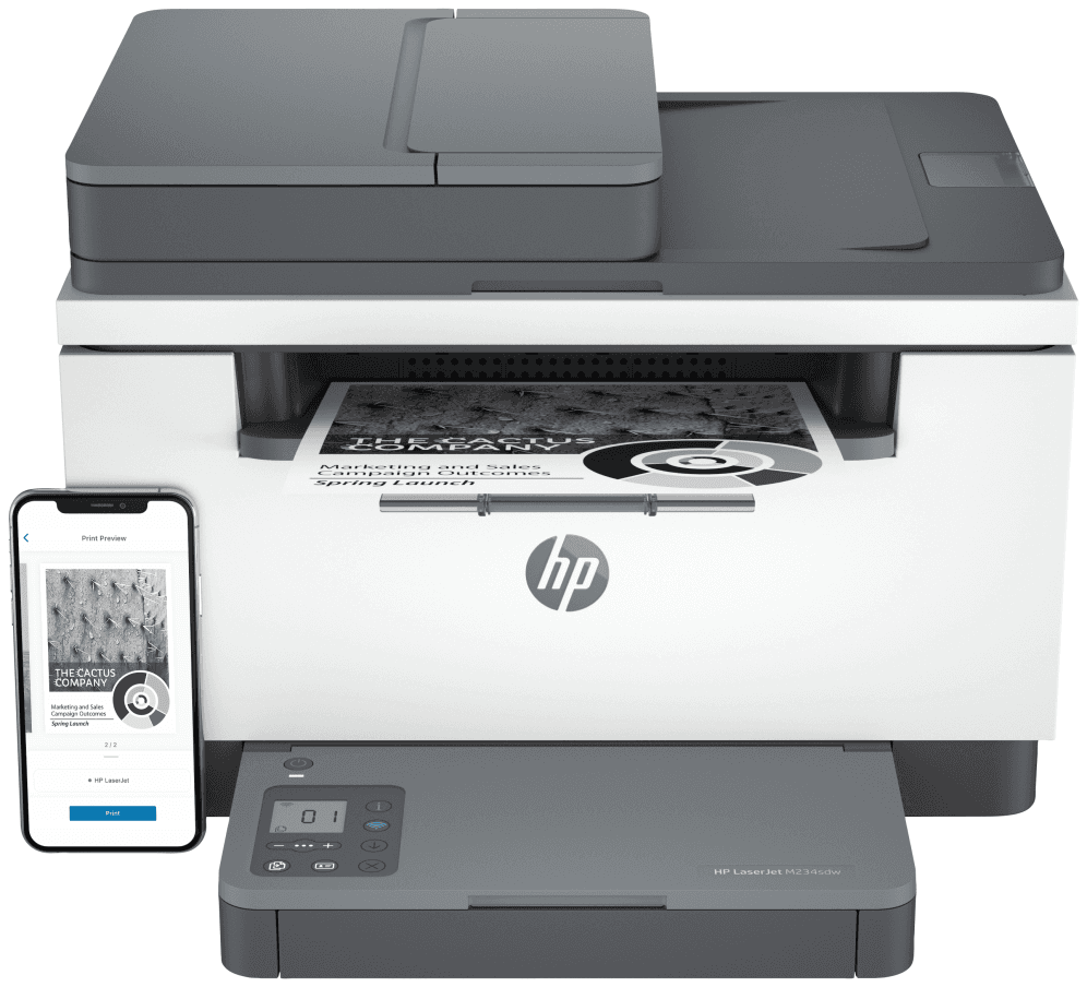 HP LaserJet M234sdw Inalámbrico Multifunction Blanco y negro Impresora, Fotocopiadora, escáner; Dúplex