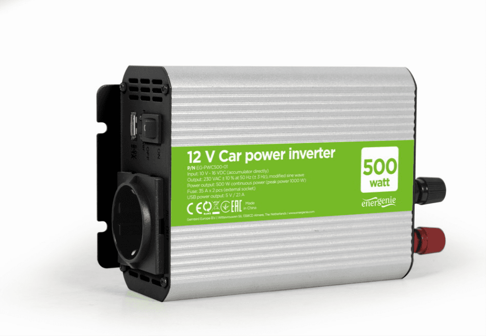 Gembird EG-PWC500-01 adaptador e inversor de corriente Auto 500 W Gris