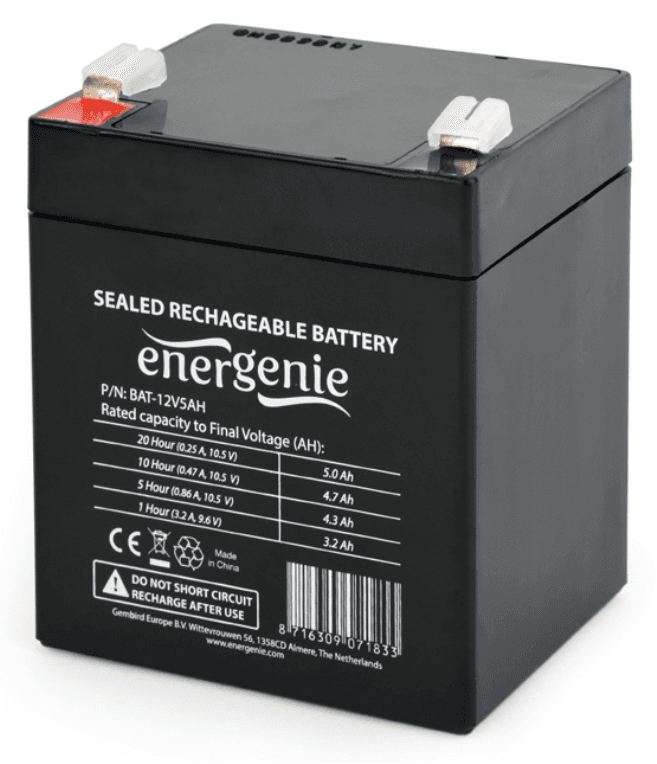 Gembird 12V, 5Ah Sealed Lead Acid (VRLA)