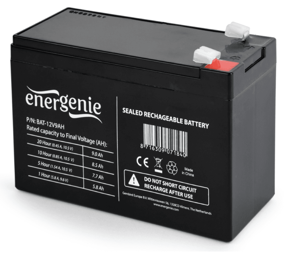 Gembird 12V, 9 Ah Sealed Lead Acid (VRLA)