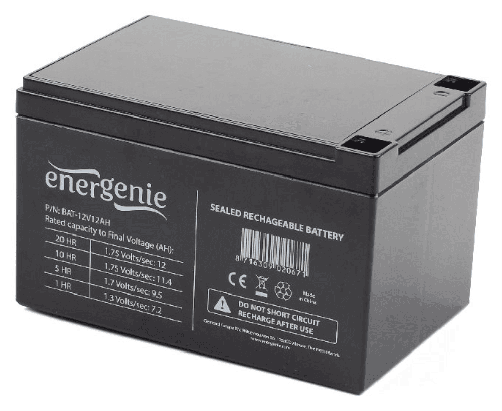 Gembird BAT-12V12AH batería para sistema ups Sealed Lead Acid (VRLA) 12 V 12 Ah