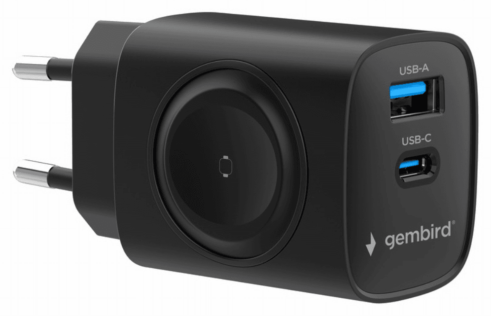 Gembird TA-UC-PDQCW20-01-BK cargador de dispositivo móvil Universal Negro Corriente alterna Carga rápida Interior