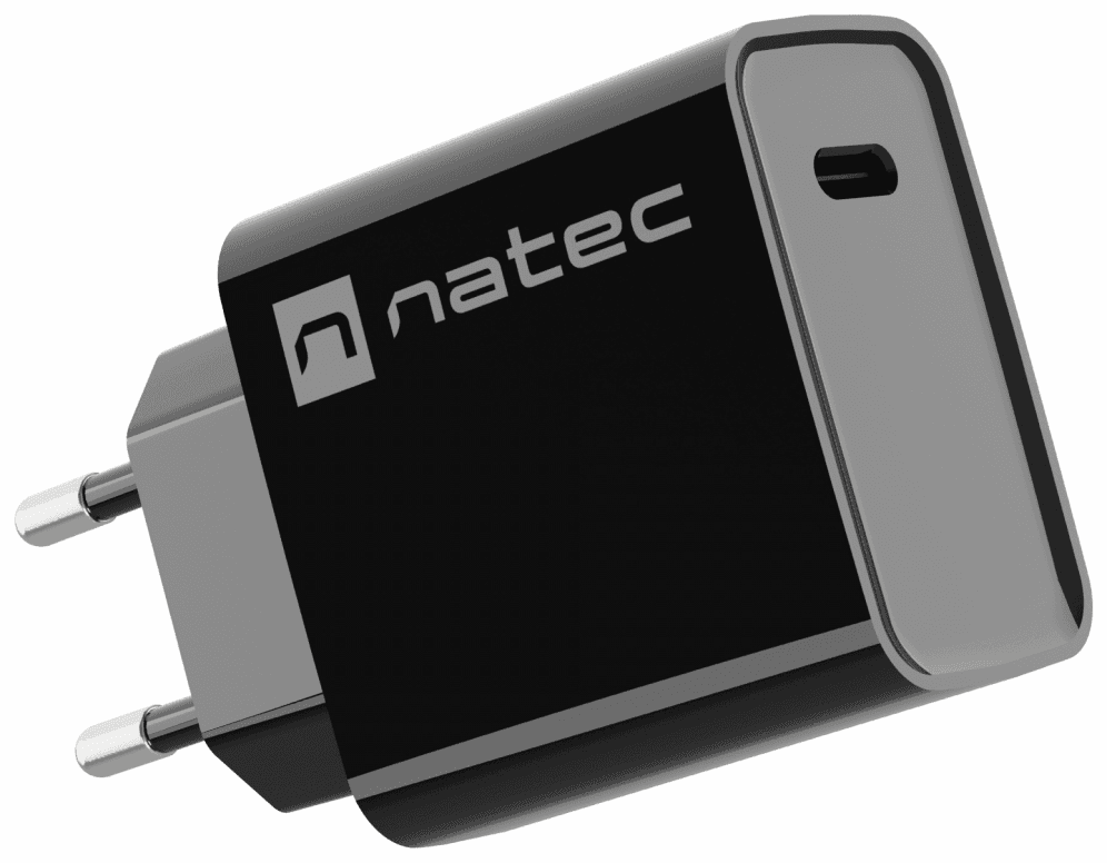 NATEC RIBERA Universal Negro Corriente alterna Carga rápida Interior