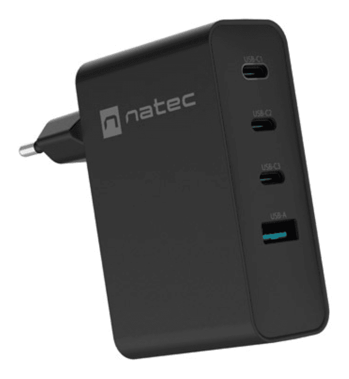 NATEC NUC-2234 cargador de dispositivo móvil Portátil, Smartphone Negro Corriente alterna Carga rápida Interior