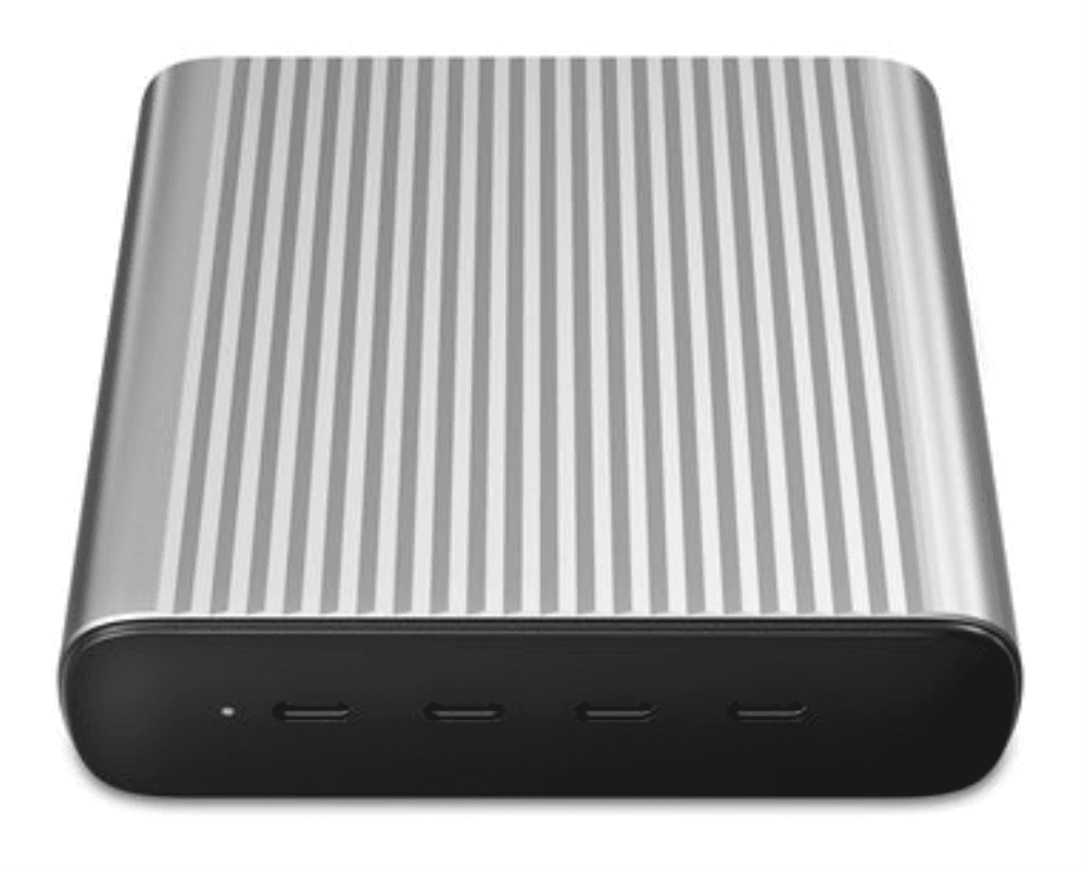 HYPER 245W GaN Desktop Charger Portátil, Smartphone, Tableta Negro, Plata Corriente alterna, Batería Carga rápida Interior