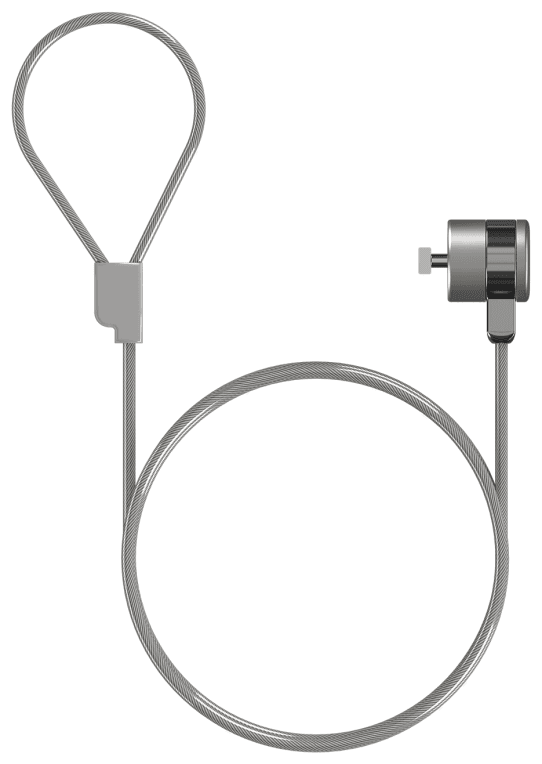 AISENS Cable de Seguridad con Cerradura de Llave para Ordenador, Monitor, Portatil 1.5 m