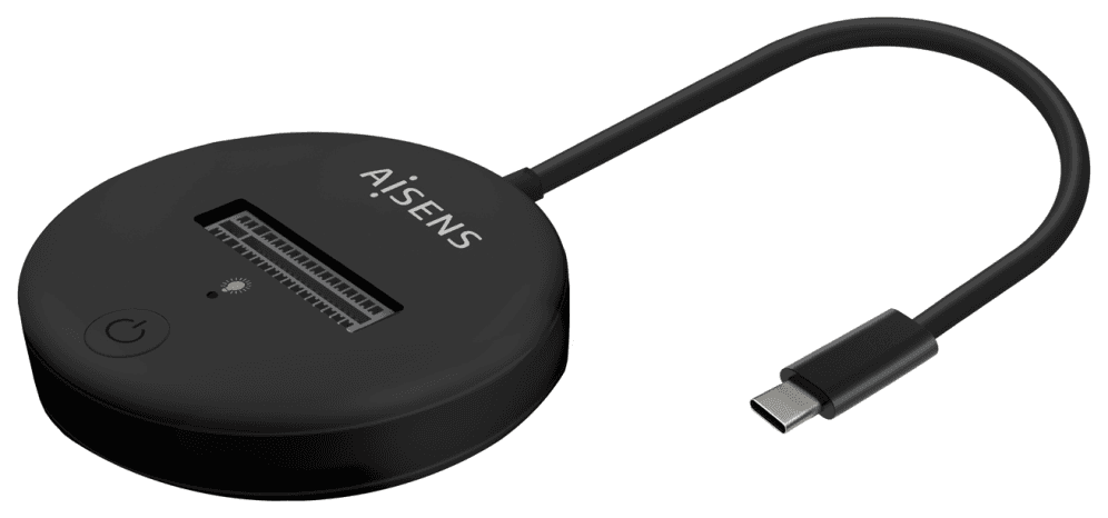 AISENS USB-C Dock M.2 (NGFF) ASUC-M2D013-BK SATA/NVMe A USB3.1 Gen2, Negra