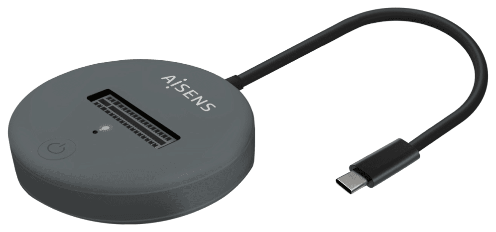 AISENS USB-C Dock M.2 (NGFF) ASUC-M2D014-GR SATA/NVMe A USB3.1 Gen2, Gris