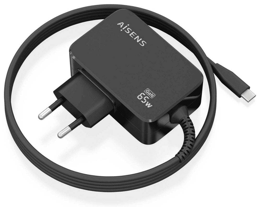 AISENS ASCH-1PD65WL033-BK cargador de dispositivo móvil Universal Corriente alterna Interior