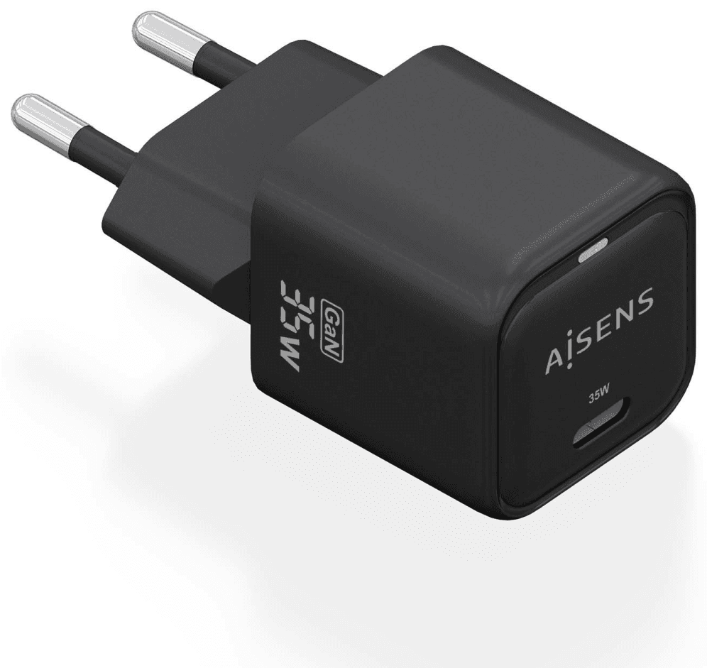 AISENS ASCH-35W1P023-BK cargador de dispositivo móvil Universal Corriente alterna Carga rápida Interior