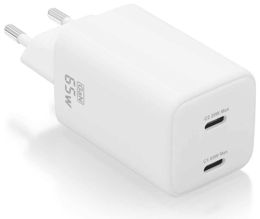 AISENS ASCH-65W2P039-W cargador de dispositivo móvil Universal Corriente alterna Carga rápida Interior