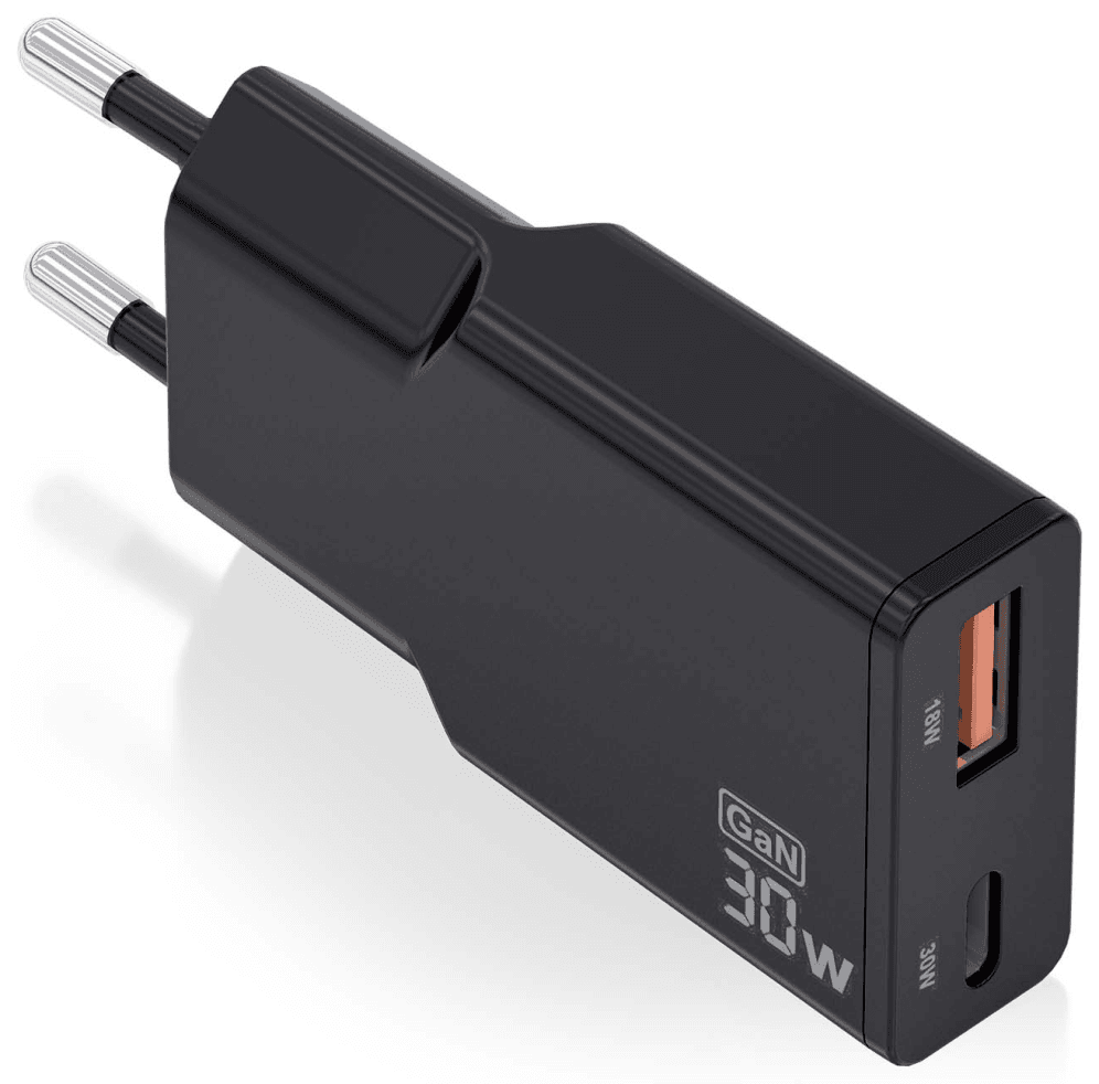 AISENS ASCH-30W2P047-BK cargador de dispositivo móvil Cámara digital, MP3, MP4, Teléfono móvil, Navegante, Portátil, Consola de juegos portátil, Smartphone, Tableta, Universal Negro Corriente alterna Carga rápida Interior