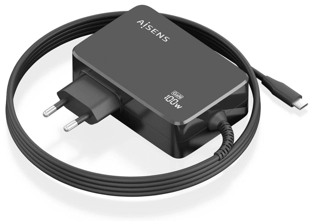 AISENS ASCH-1PD100WL50-BK cargador de dispositivo móvil Cámara digital, GPS, Teléfono móvil, Portátil, Smartphone, Tableta, Universal Corriente alterna Carga rápida Interior