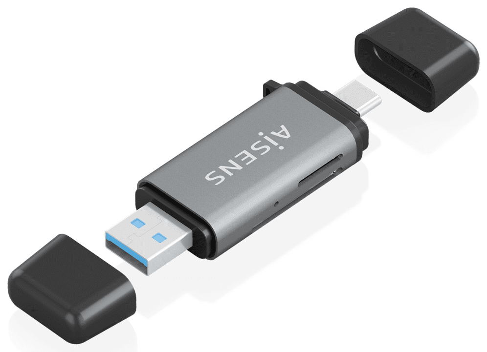 AISENS ASCR-2AC11-GR lector de tarjeta USB 3.2 Gen 1 (3.1 Gen 1) Type-A/Type-C