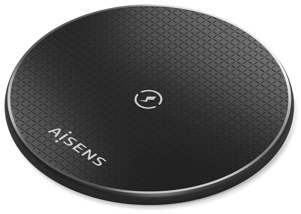 AISENS ASCH-15W1WC058-BK cargador de dispositivo móvil Smartphone Cargador inalámbrico Interior