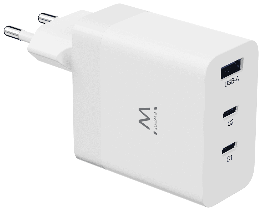 Ewent EW1323 cargador de dispositivo móvil Universal Blanco Corriente alterna Carga rápida Interior