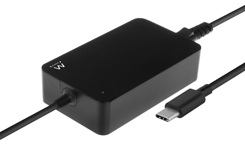 Ewent EW3980 adaptador e inversor de corriente Interior 65 W Negro