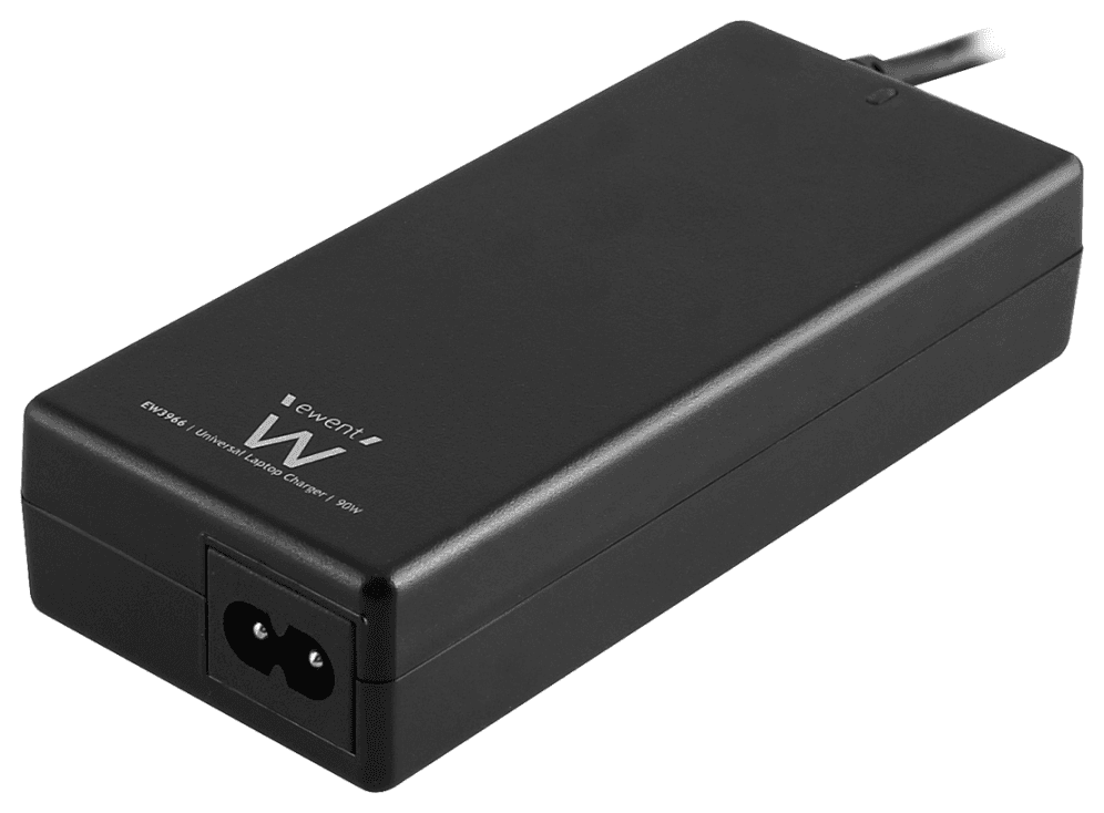 Ewent EW3966 adaptador e inversor de corriente Interior 90 W Negro