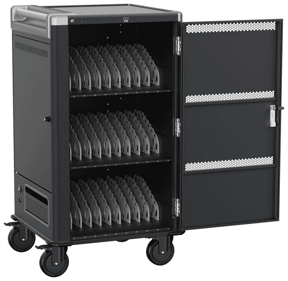 Ewent EW1700 carrito y armario de dispositivo portátil Carro de gestión y carga para dispositivos portátiles Negro, Gris